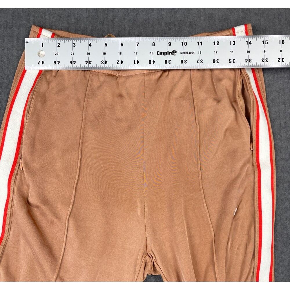 PINK Track Pants Women L Tan Side Stripe Lounge‎ Athleisure Wide Leg Casual - Picture 8 of 13